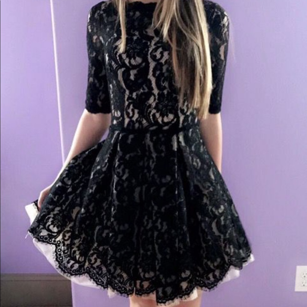 Black and Beige elegant dress